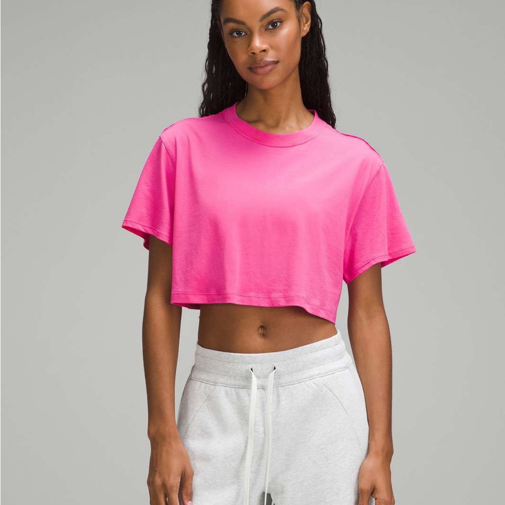 Sonic Pink Lululemon All Yours Cropped Tee